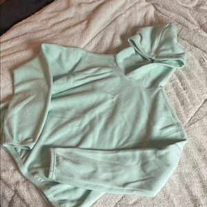 🆕 Girls 10/12 - Mint Green Long Sleeve Fleece Hoodie